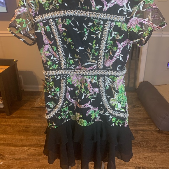 Black floral dress - Picture 1 of 3